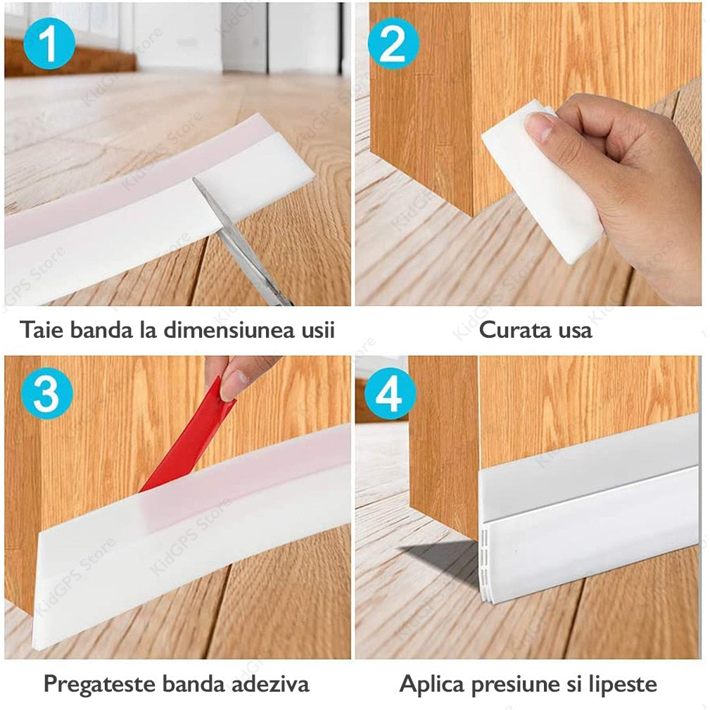 Protectie usa anti curent KidProtect Draft Mate, Maro Protectie usa anti curent KidProtect Draft Mate, Maro